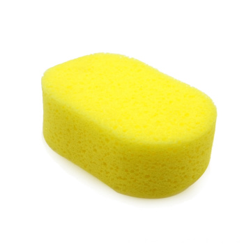 Yellow bath shower massage seaweed sponge